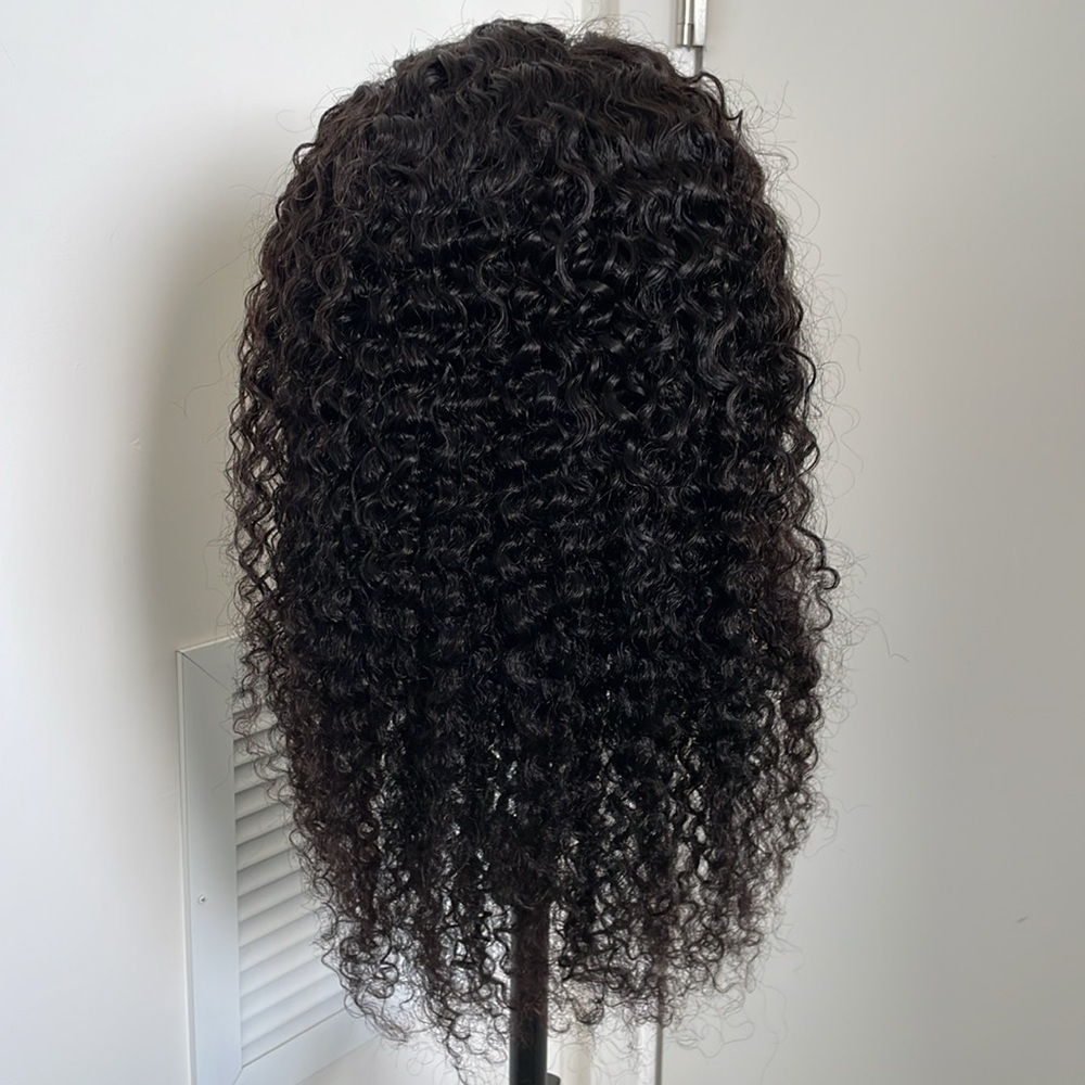 Pre-Plucked 13x4 Human Hair Deep Curly (Kinky Curly) Lace Front Wig 24” - Picture 4 of 9